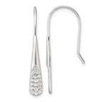 Sterling Silver Polished CZ Drop Dangle Earrings