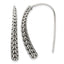 Sterling Silver Polished and Antiqued Textured Dangle Earrings