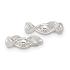 Sterling Silver E-Coating Polished Pair of 2 Cuff Earrings