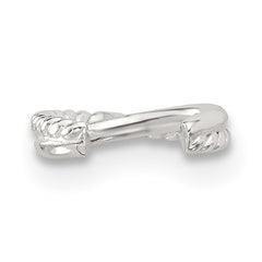 Sterling Silver E-coated Polished & Twisted Single Cuff Earring