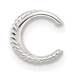 Sterling Silver E-coated Polished & Twisted Single Cuff Earring