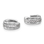 Sterling Silver Rhodium-plated Polished CZ Pair of 2 Cuff Earrings