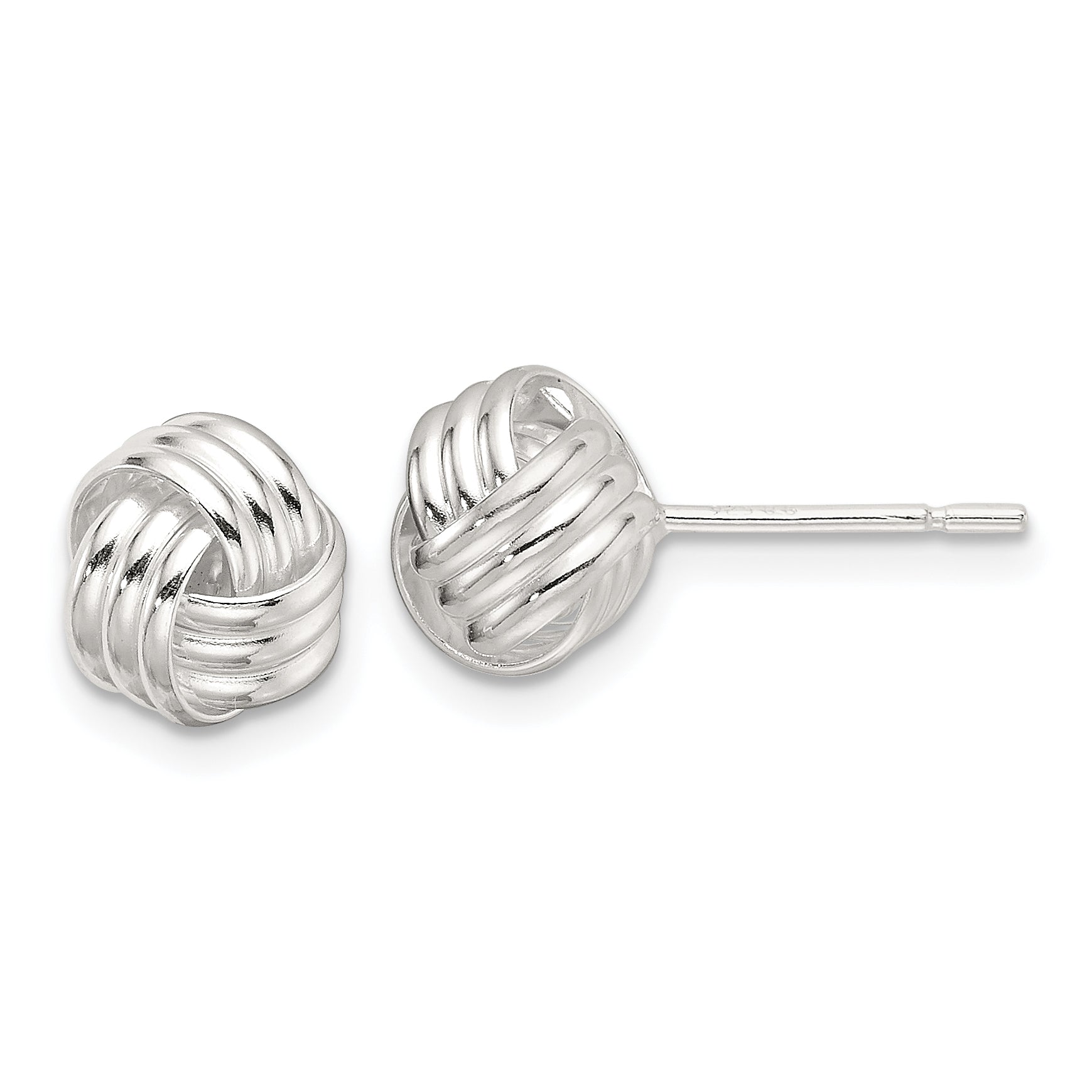 Sterling Silver Polished Love Knot Post Earrings Main image