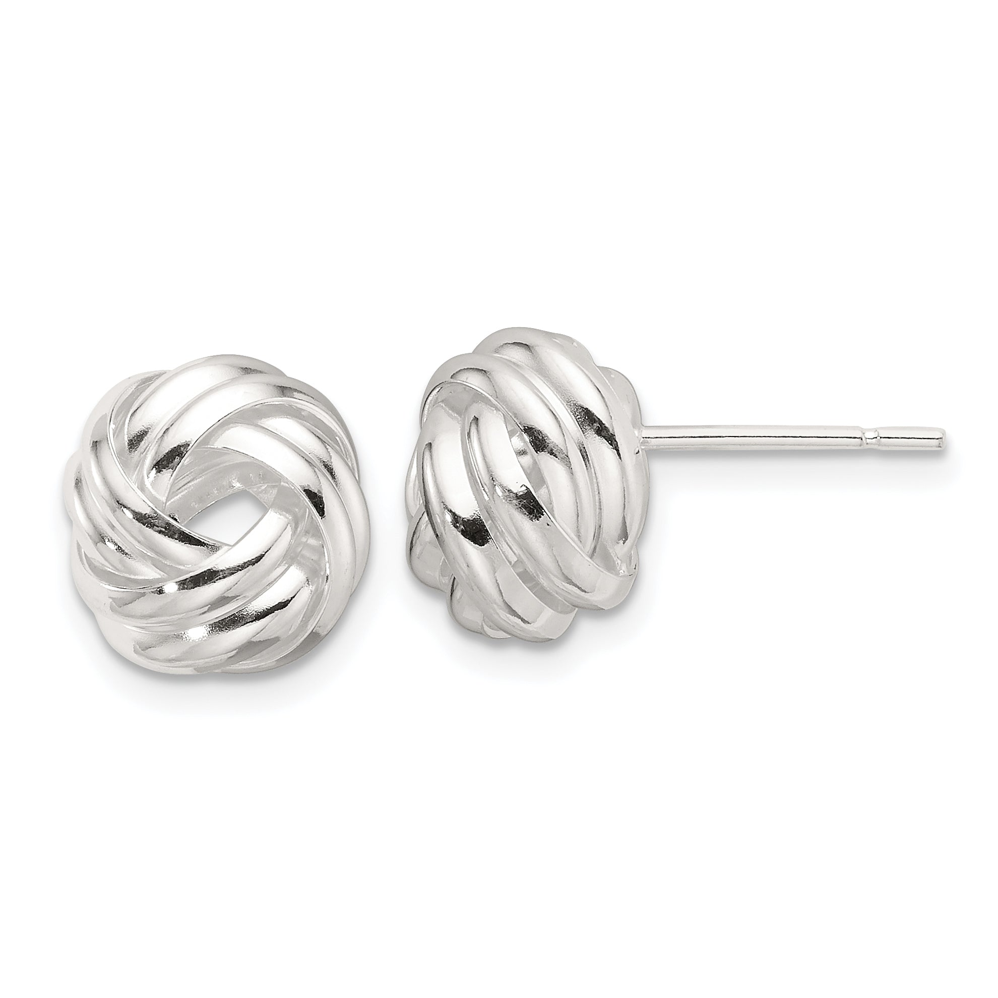 Sterling Silver Polished Love Knot Post Earrings Main image