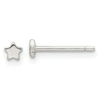 Sterling Silver E-Coating Star Post Earrings
