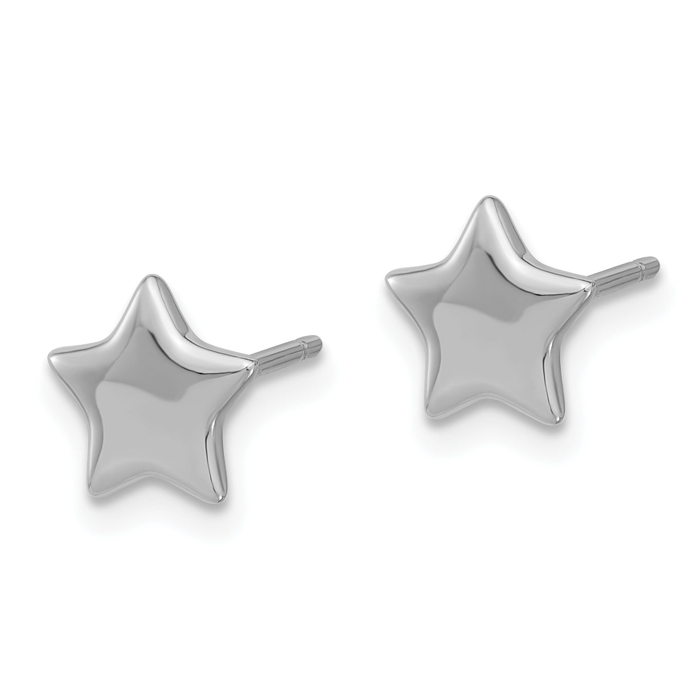 Sterling Silver Rhodium-plated Star Post Earrings Secondary image