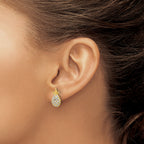 Pure Fire Sterling Silver Gold-tone CZ Pineapple Post Earrings
