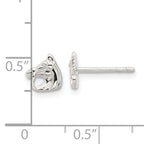 Sterling Silver E-coated Horse Post Earrings