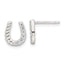 Sterling Silver E-Coating CZ Horseshoe Earrings