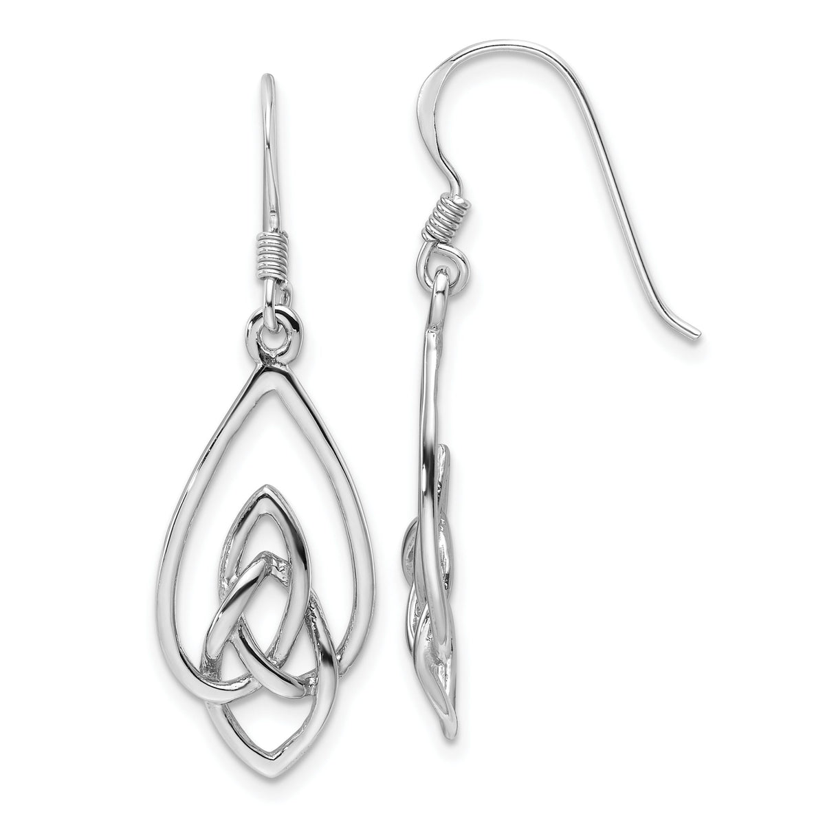 Celtic Knot Dangle Earrings in Sterling Silver - Sophia Jewelers Main image