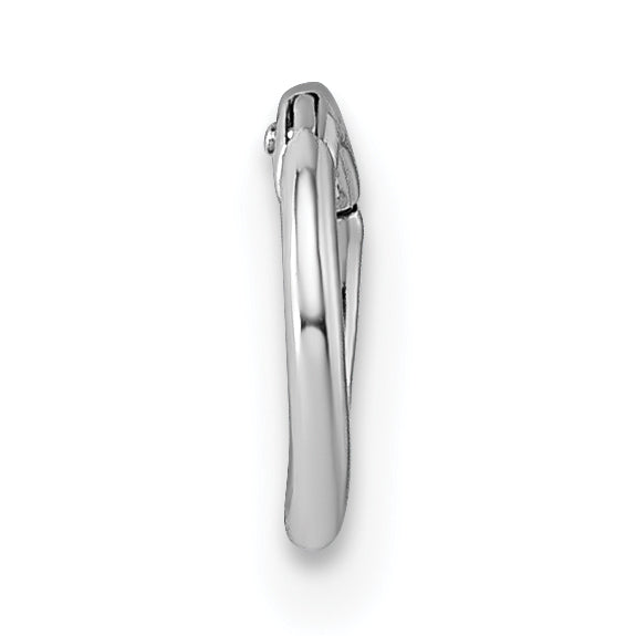 Sterling Silver Rhodium-plated Polished Single Cartilage Hoop Earring Secondary image