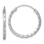 Sterling Silver Rhodium-plated Polished Twisted 2.25 x 26mm Round Endless Hoop Earrings