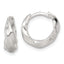 Sterling Silver Polished Twisted Tapered Round Hinged Hoop Earrings
