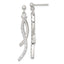 Sterling Silver Polished Fancy CZ Swirl Post Dangle Earrings