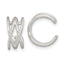 Sterling Silver Polished Double Criss Cross Pair of Ear Cuffs