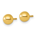 Sterling Silver Gold-tone Polished 5.75mm Ball Post Earrings