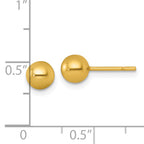 Sterling Silver Gold-tone Polished 5.75mm Ball Post Earrings