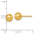 Sterling Silver Gold-tone Polished 6.75mm Ball Post Earrings