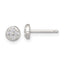 Sterling Silver Polished White CZ Cluster 5.00mm Circle Post Earrings