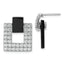 Sterling Silver Rhodium-plated Polished CZ  and Black Agate Square Dangle Mis-Matched Post Earrings