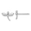 Sterling Silver Rhodium-plated Polished CZ Dragonfly Post Earrings
