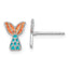 Sterling Silver Madi K Rhodium-plated Enameled Mermaid Tail Childrens Post Earrings