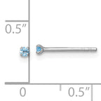 Sterling Silver Madi K Rhodium-plated 2.00mm Blue CZ Childrens Stud Post Earrings