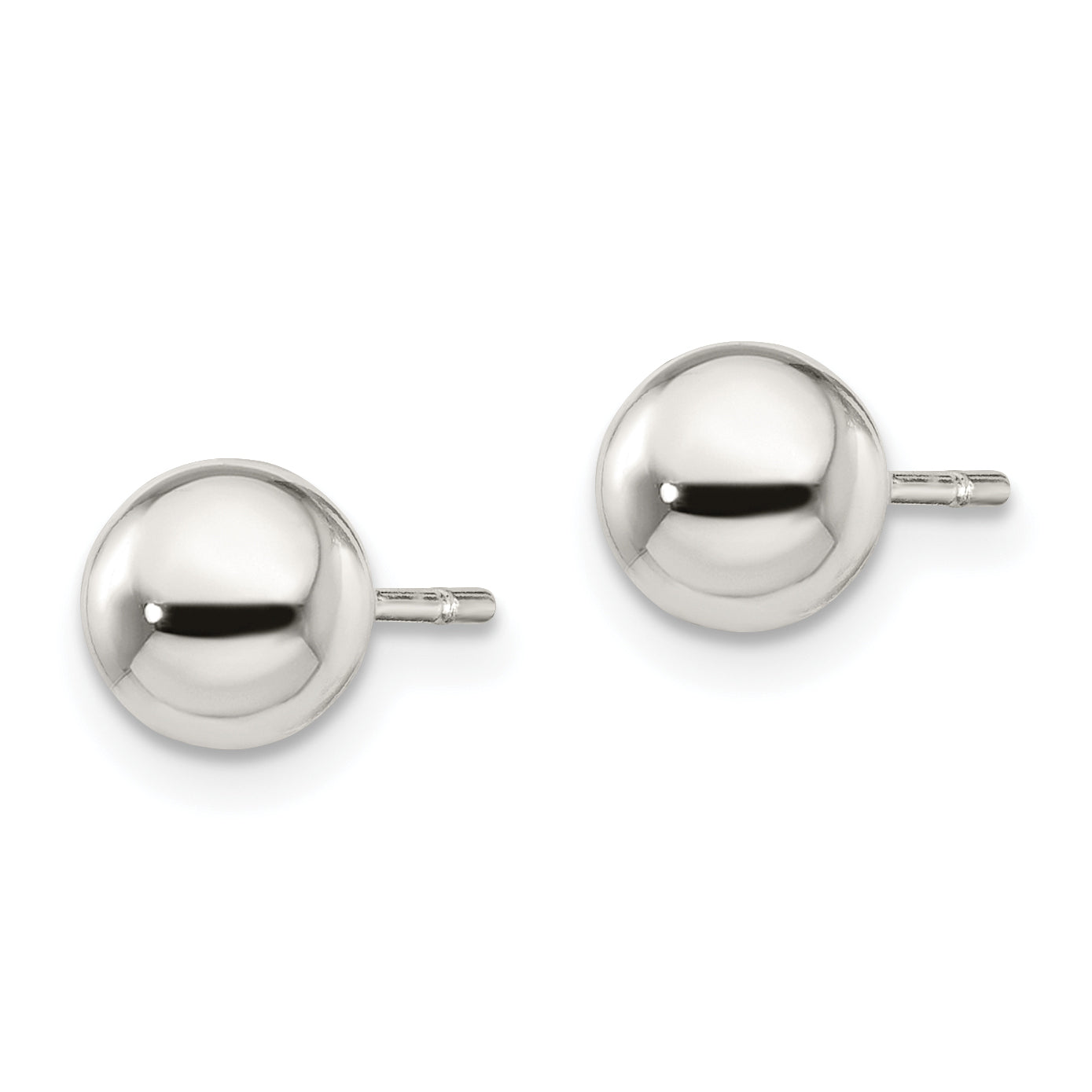 Sterling Silver Polished 6mm Ball Earrings Secondary image