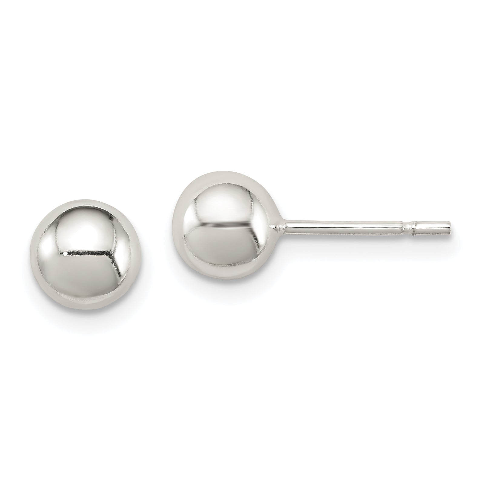 Sterling Silver Polished 6mm Ball Earrings Main image