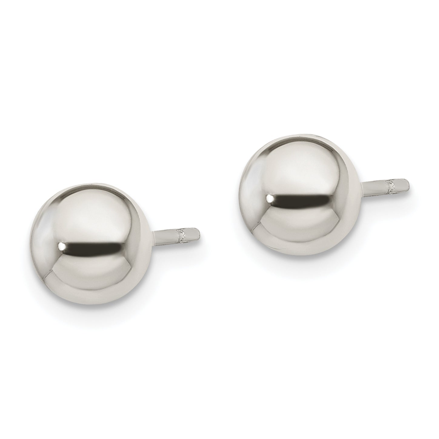 Sterling Silver Polished 7mm Ball Earrings Secondary image