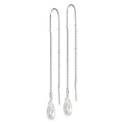 Sterling Silver Opalite Crystal Threader Earrings