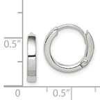 Sterling Silver Round Hinged Hoop Earrings