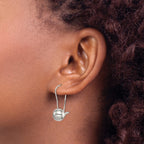 Kidney Wire Hooks Ball Dangle Earrings in Sterling Silver - Sophia Jewelers