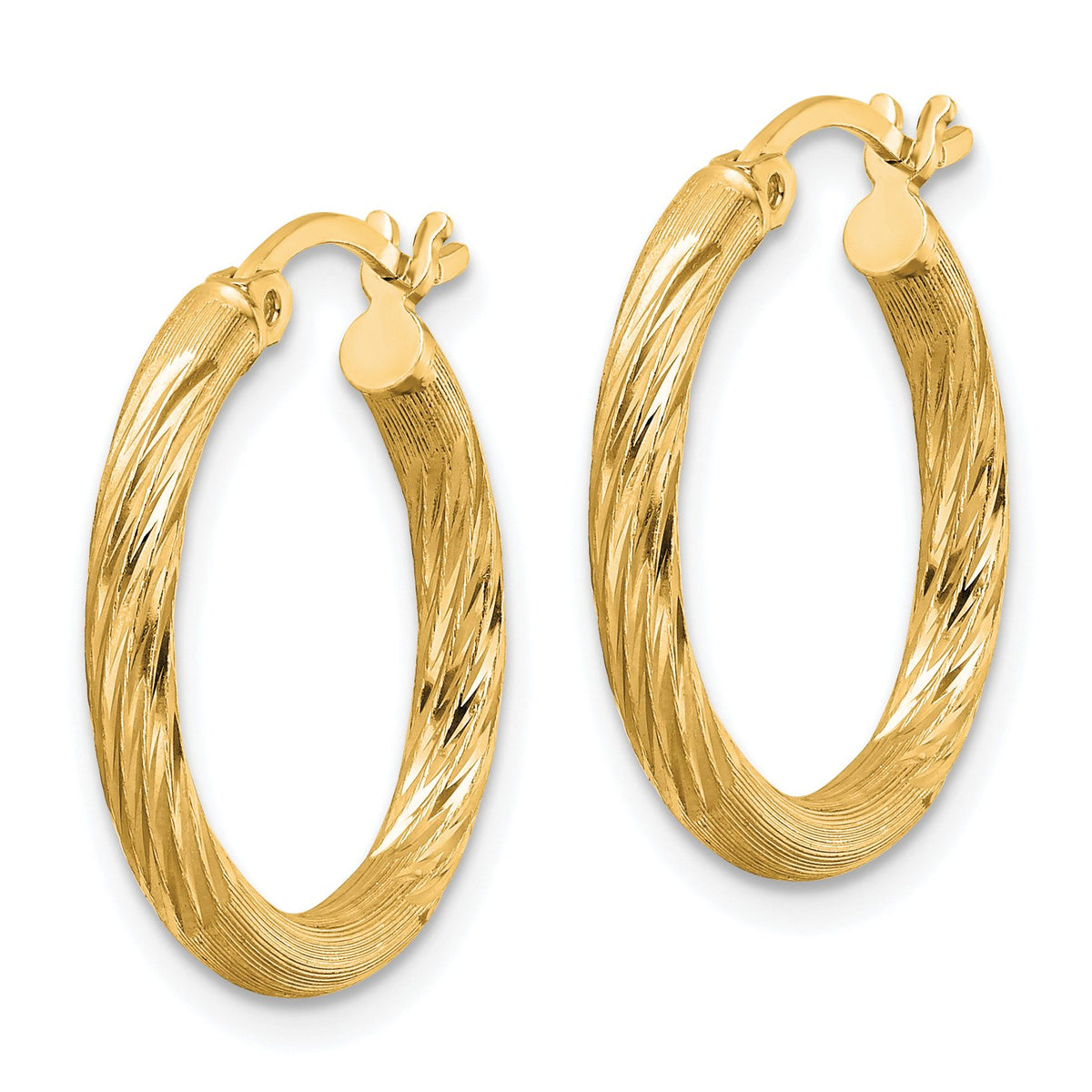 Flash Hoop Earrings in Gold-Plated Sterling Silver, 22mm - Sophia Jewelers