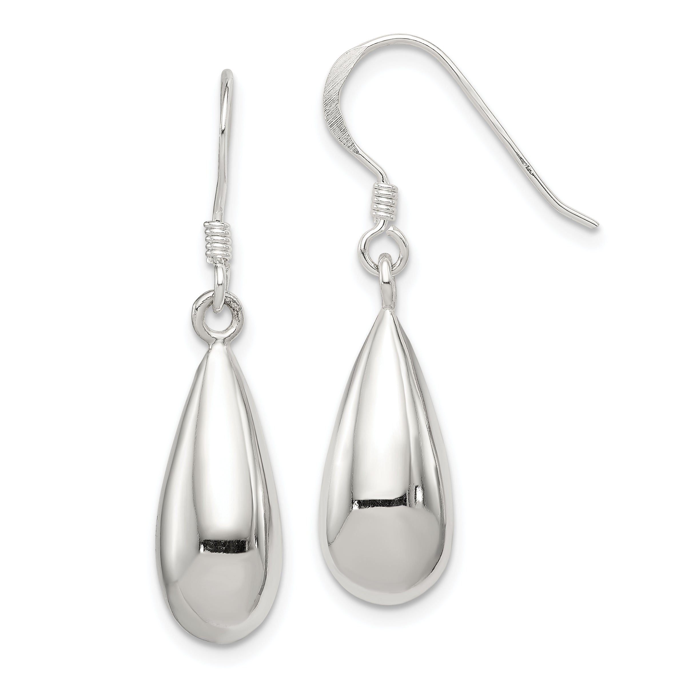 Sterling Silver Fancy Teardrop Earrings Main image