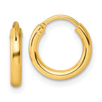 Sterling Silver Flash Gold-plated 2mm Endless Hoop Earrings