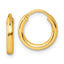 Sterling Silver Flash Gold-plated 2mm Endless Hoop Earrings