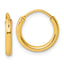 Sterling Silver Flash Gold-plated 2mm Endless Hoop Earrings