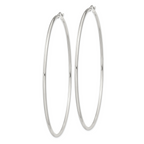 Sterling Silver 2mm Round Hoop Earrings