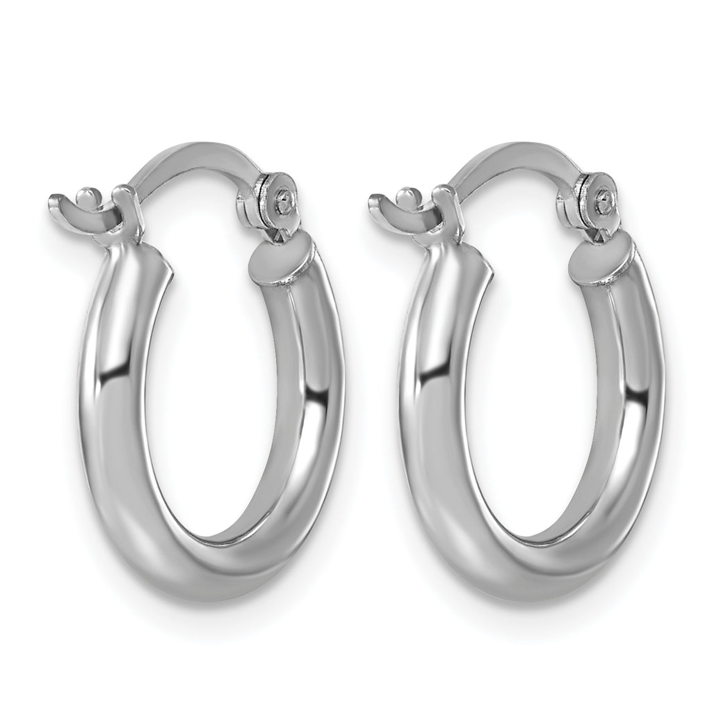 Round Hoop Earrings in Sterling Silver - Sophia Jewelers