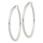 Sterling Silver 2.5mm Round Hoop Earrings