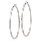 Sterling Silver 2.5mm Round Hoop Earrings