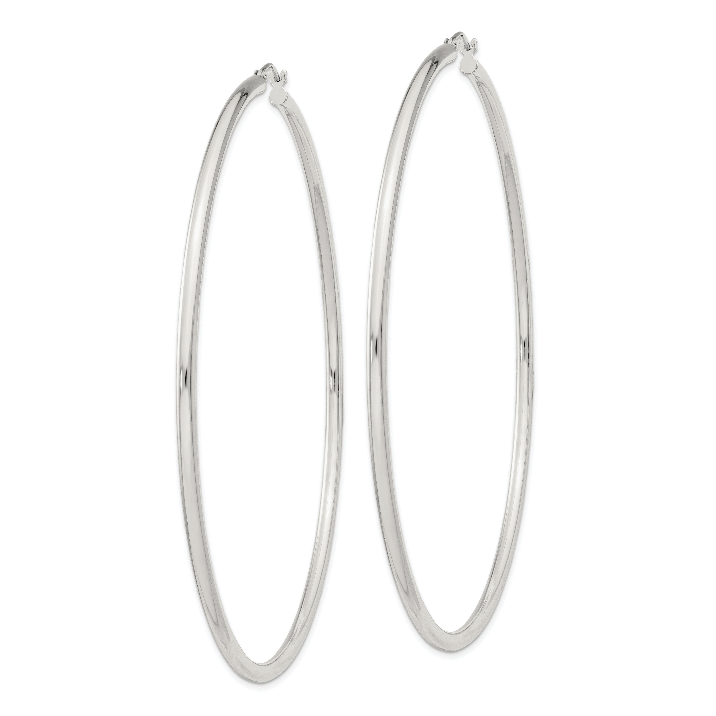 Sterling Silver 2.5mm Round Hoop Earrings Secondary image
