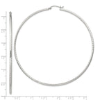 Sterling Silver 2mm Diamond Cut Hoop Earrings