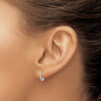 Sterling Silver Antiqued Beaded Hoop Earrings, 11mm - Sophia Jewelers