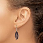 Sterling Silver Polished Gray Mother of Pearl Marquise Dangle Earrings - Sophia Jewelers