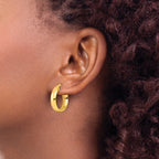 Sterling Silver Gold-tone Polished Hoop Earrings