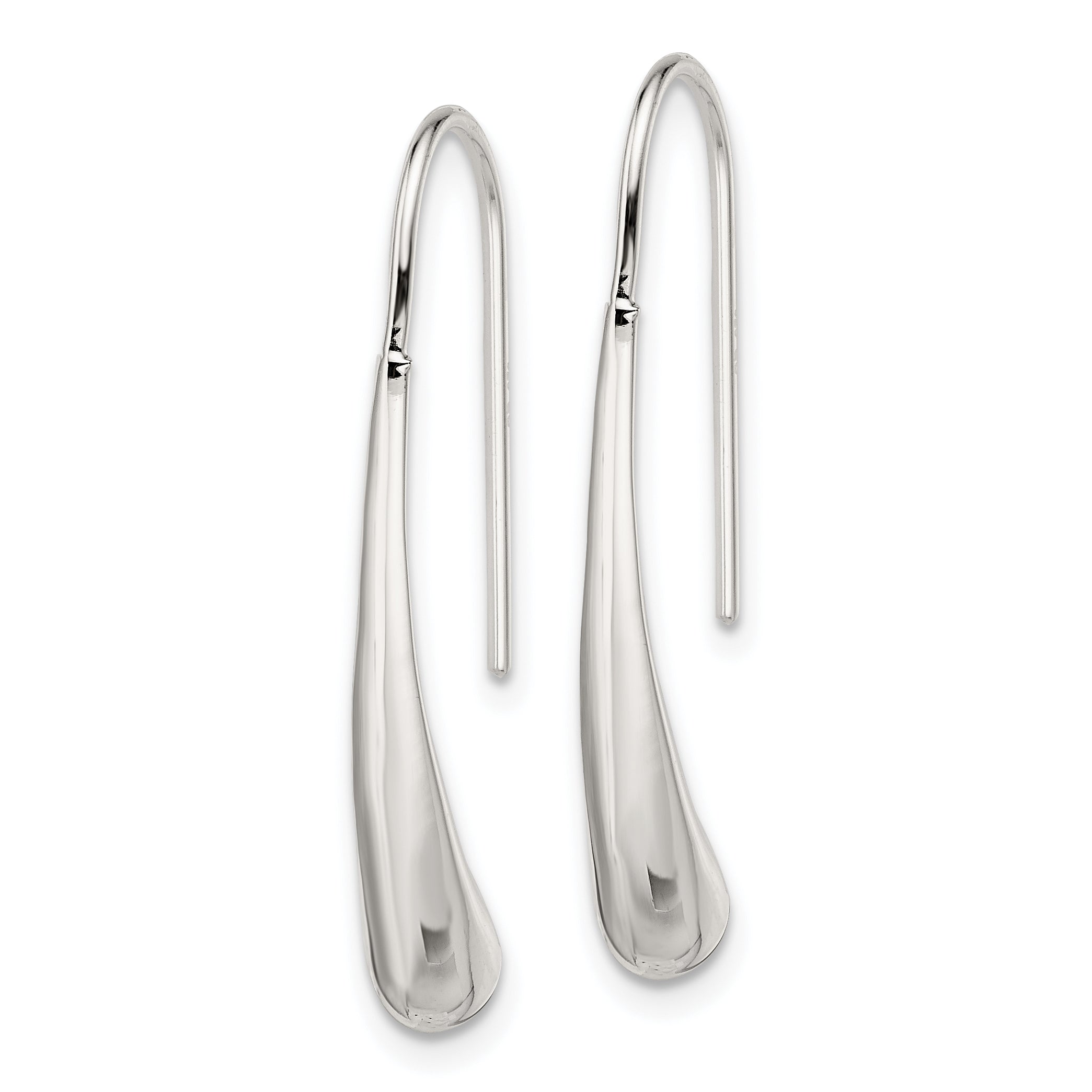 Sterling Silver Teardrop Wire Earrings Secondary image