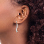 Sterling Silver Teardrop Wire Earrings - Sophia Jewelers