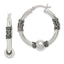 Sterling Silver Antiqued Hoop Earrings